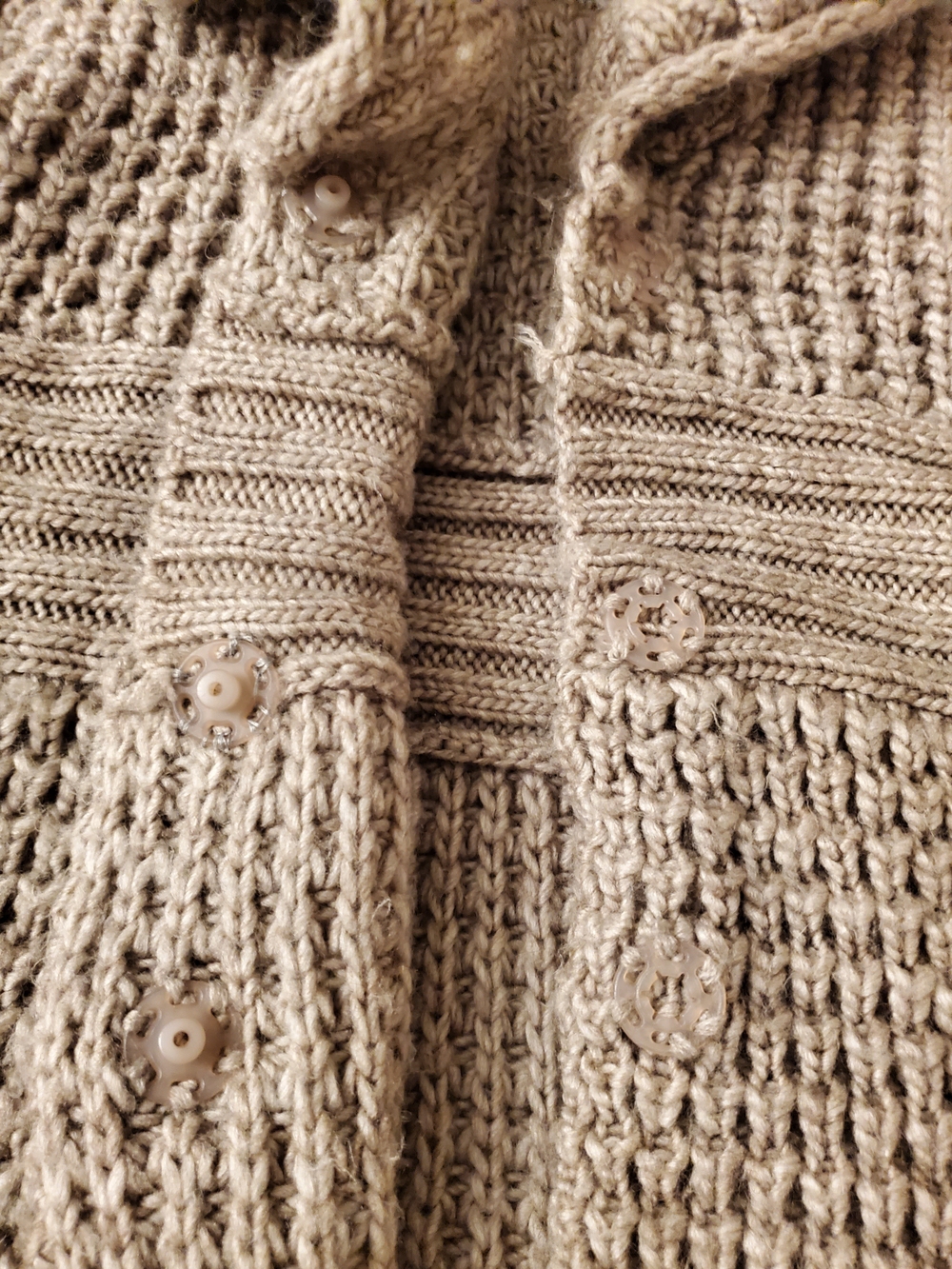 Dress Barn Taupe Knit Long Sleeve Cardigan Dress S - Picture 9 of 16